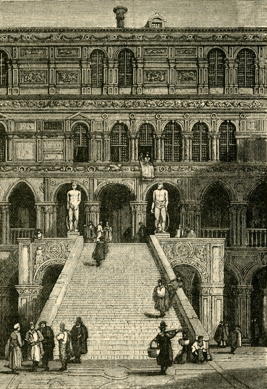 Scala dei Giganti in het Dogepaleis, Venetië, 1890 door Unbekannt