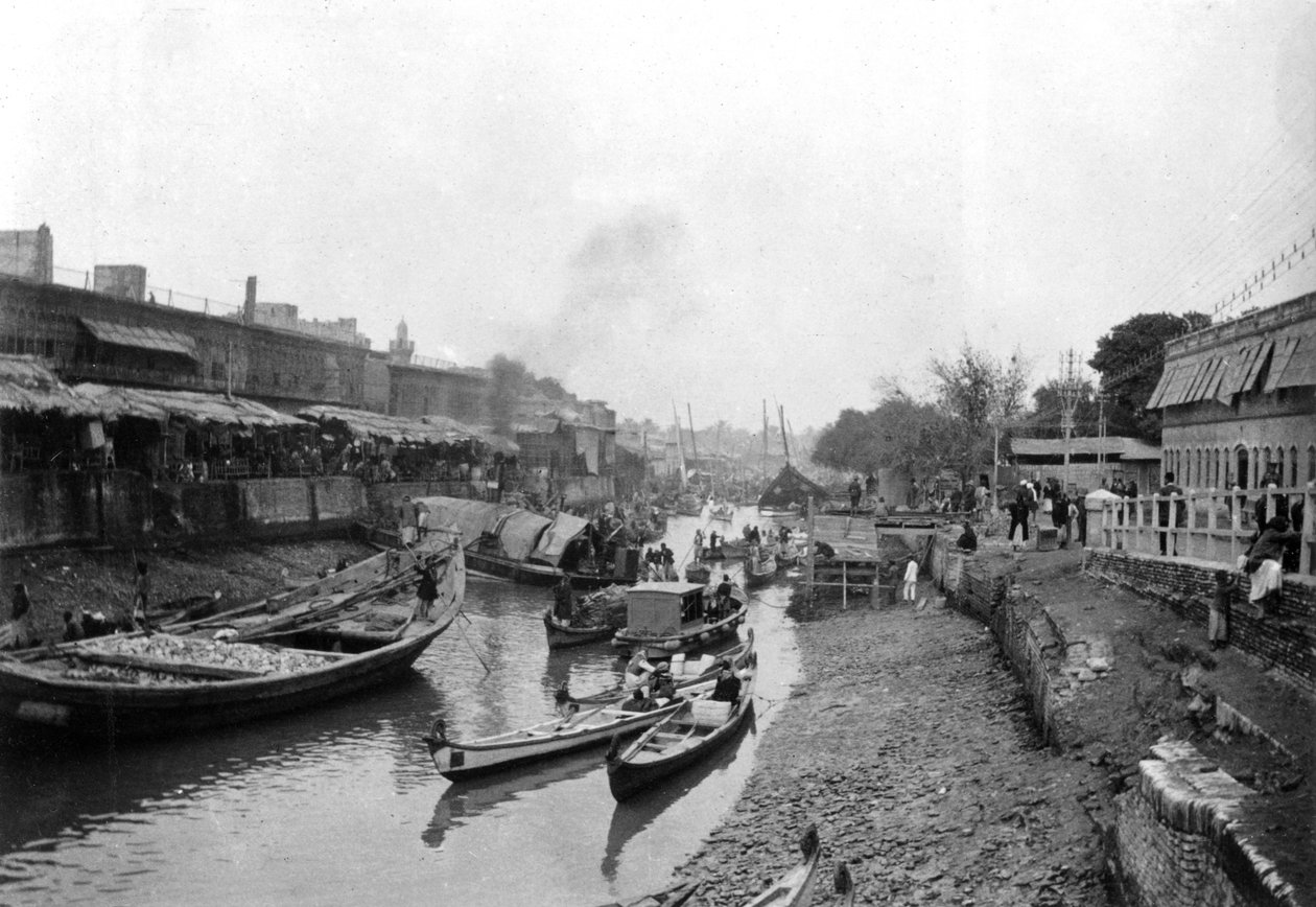 Scène van Whitely brug, Ashar, Irak, 1917-1919 door Unbekannt