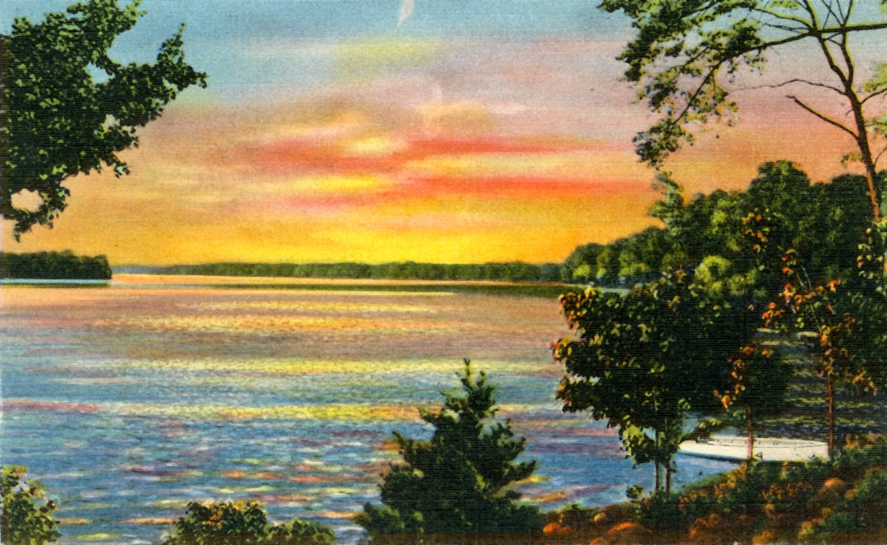 Scène op Lake Catawba, nabij Charlotte, N.C. door Unbekannt