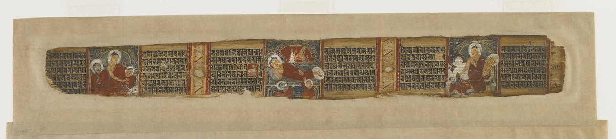 Scènes uit het leven van Boeddha uit een Prajna-paramita-manuscript, begin 12e eeuw door Unbekannt