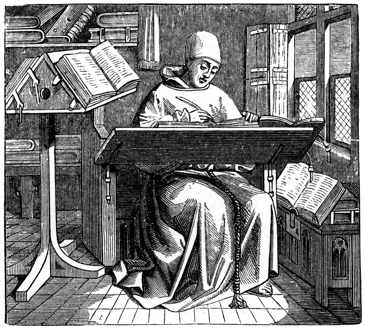 Schrijver of kopiist, 15e eeuw, 1870 door Unbekannt