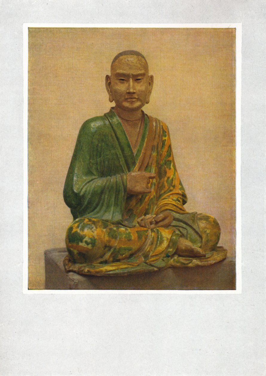 Zittend figuur van een Lohan - Tang-dynastie, ca. 7e tot 10e eeuw na Christus, 1936 door Unbekannt