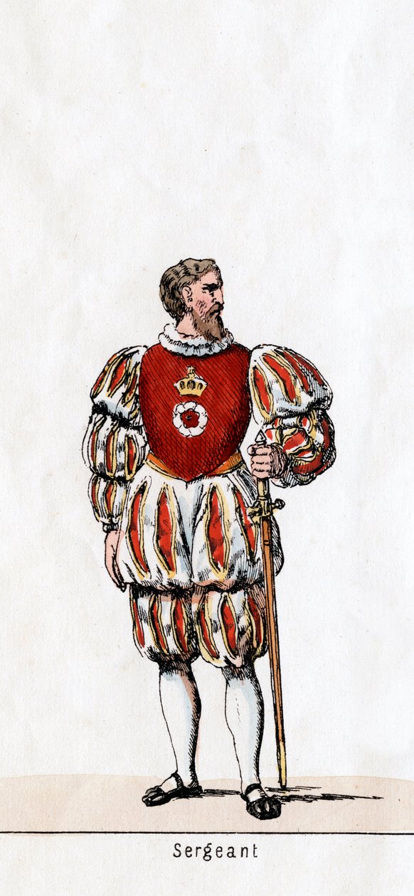 Sergeant, kostuumontwerp voor Shakespeares toneelstuk, Henry VIII door Unbekannt