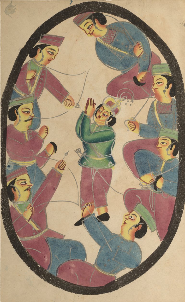 Zeven helden of krijgers die Abhimanya, zoon van Arjuna, doden door Unbekannt