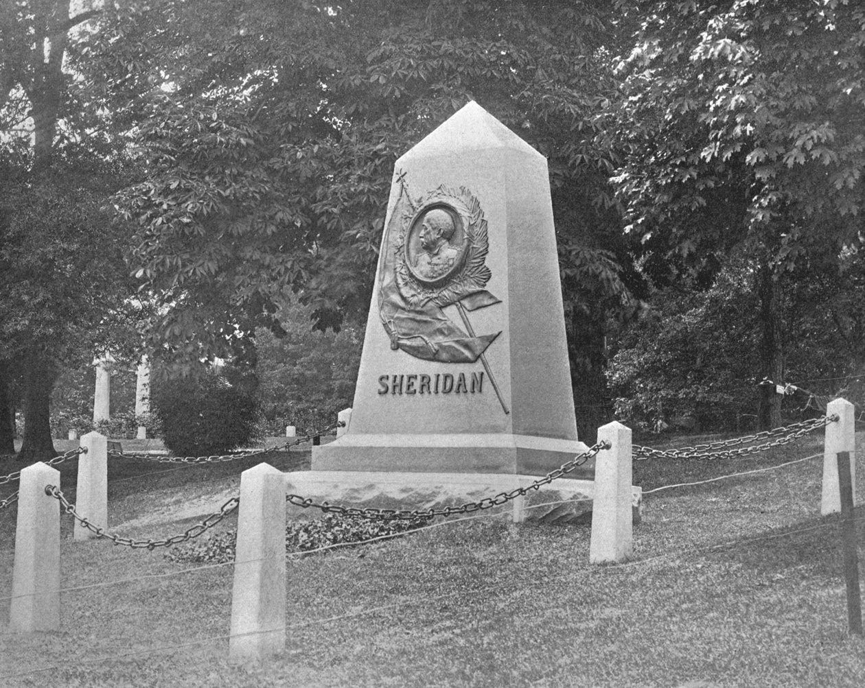 Sheridans Graf, Arlington Nationale Begraafplaats, Virginia, VS, ca. 1900 door Unbekannt