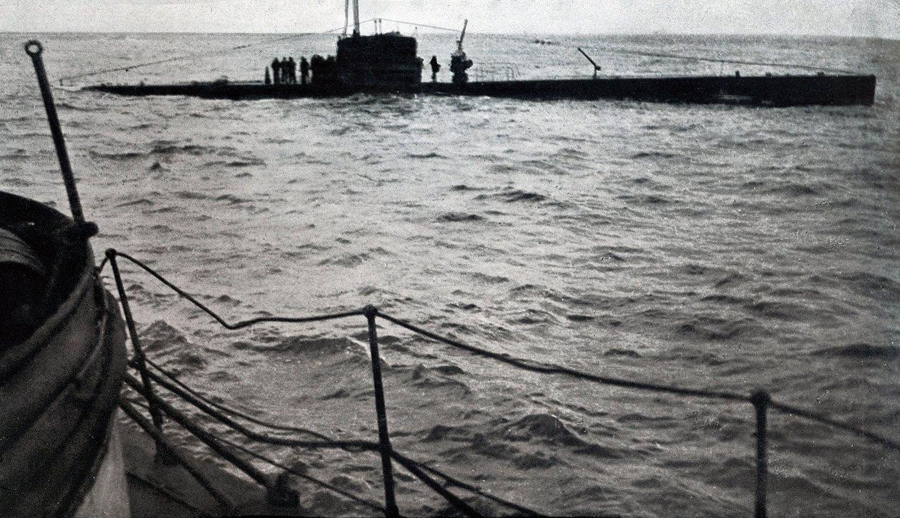 Scheepswrak van de Republikeinse onderzeeër B6, augustus 1936 door Unbekannt