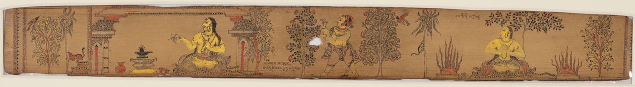 Shiva en zijn volgelingen naderen de berg Kailash, uit een Romantiek van Chandrabhanu..., 1700s door Unbekannt