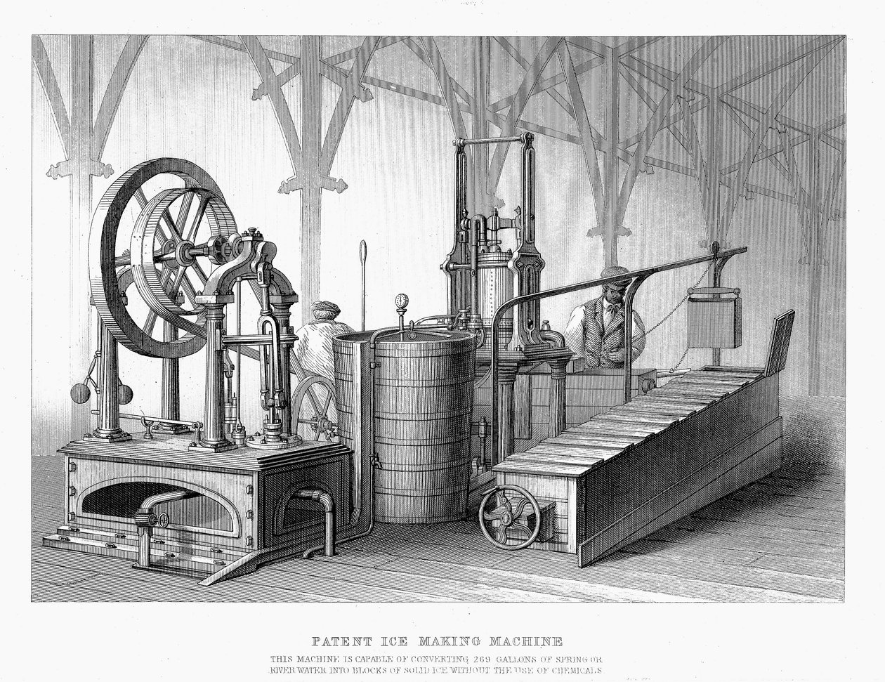 Siebe en Harrisons gepatenteerde ijsmachine, 1862 door Unbekannt