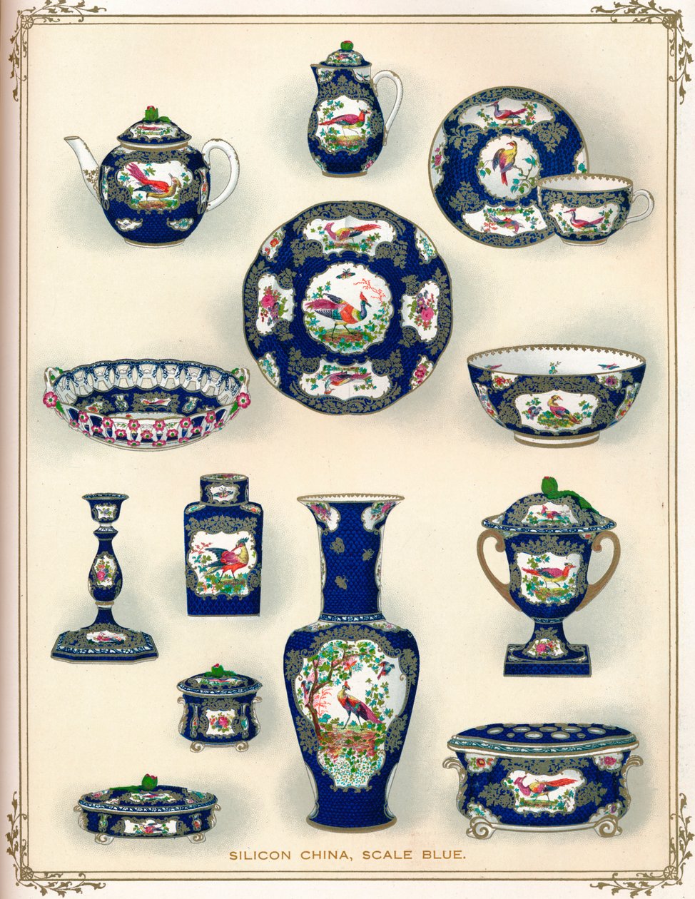 Silicon China, Schaal Blauw, begin 20e eeuw, 1911 door Unbekannt