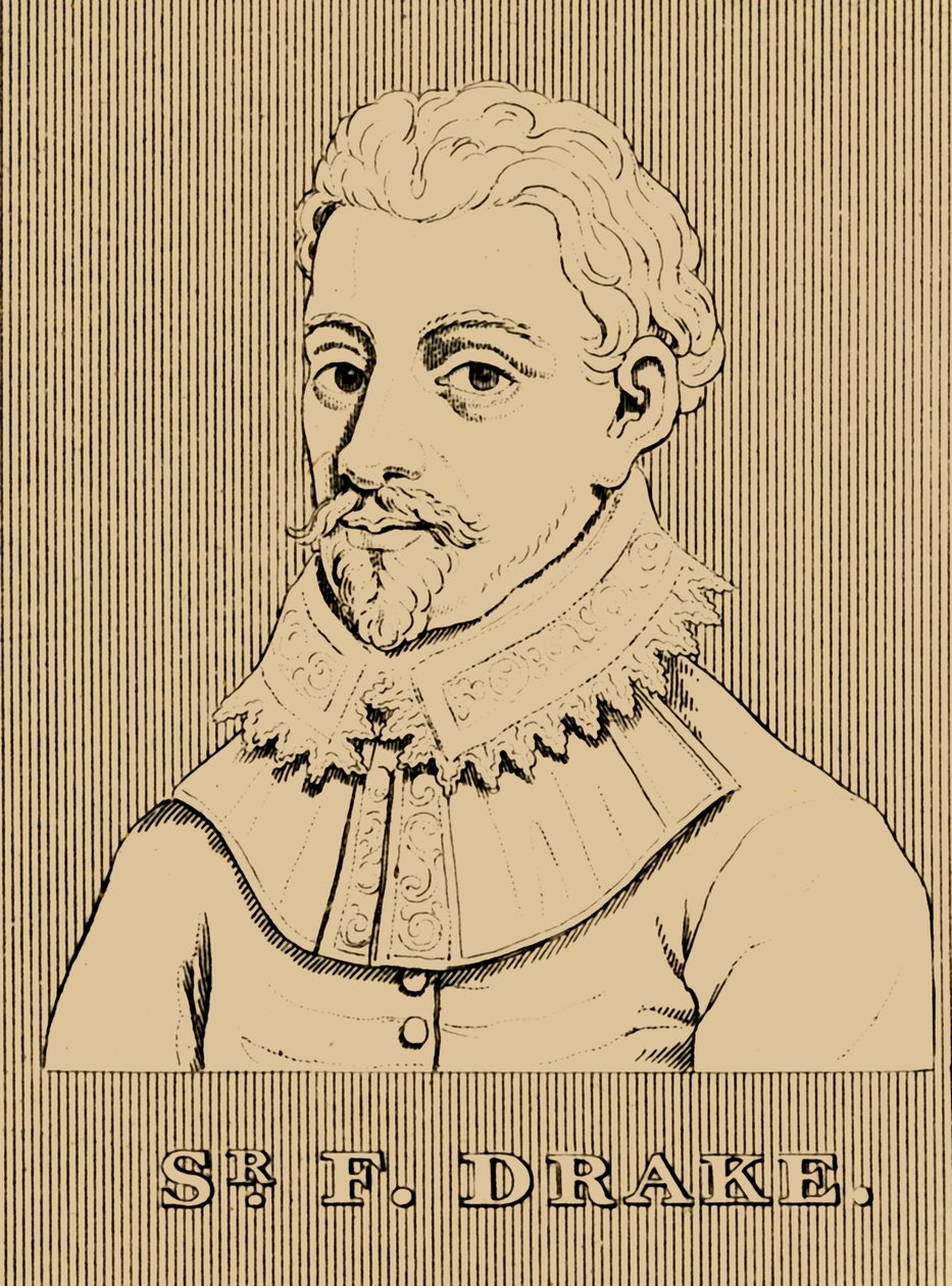 Sir Francis Drake, ca. 1540-1596, 1830 door Unbekannt