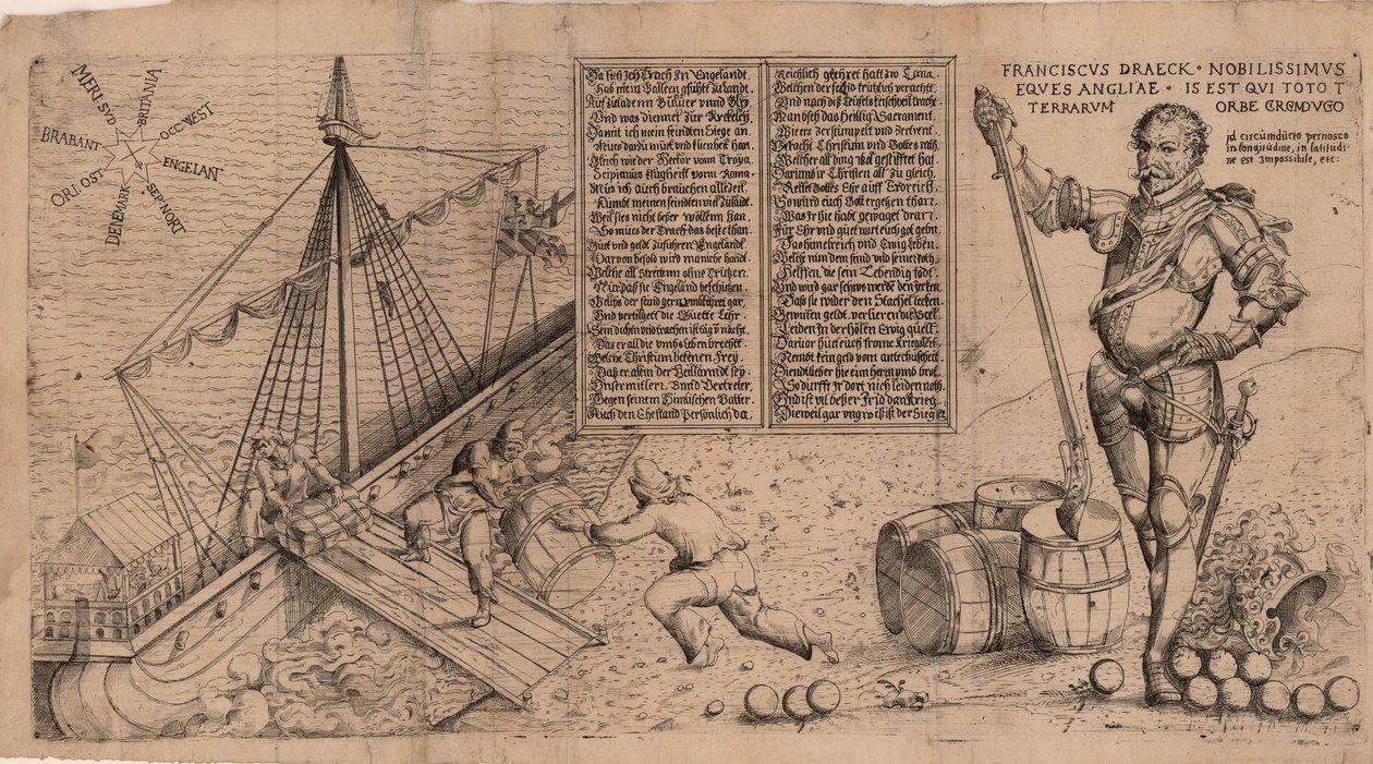 Sir Francis Drake, ca. 1588 door Unbekannt