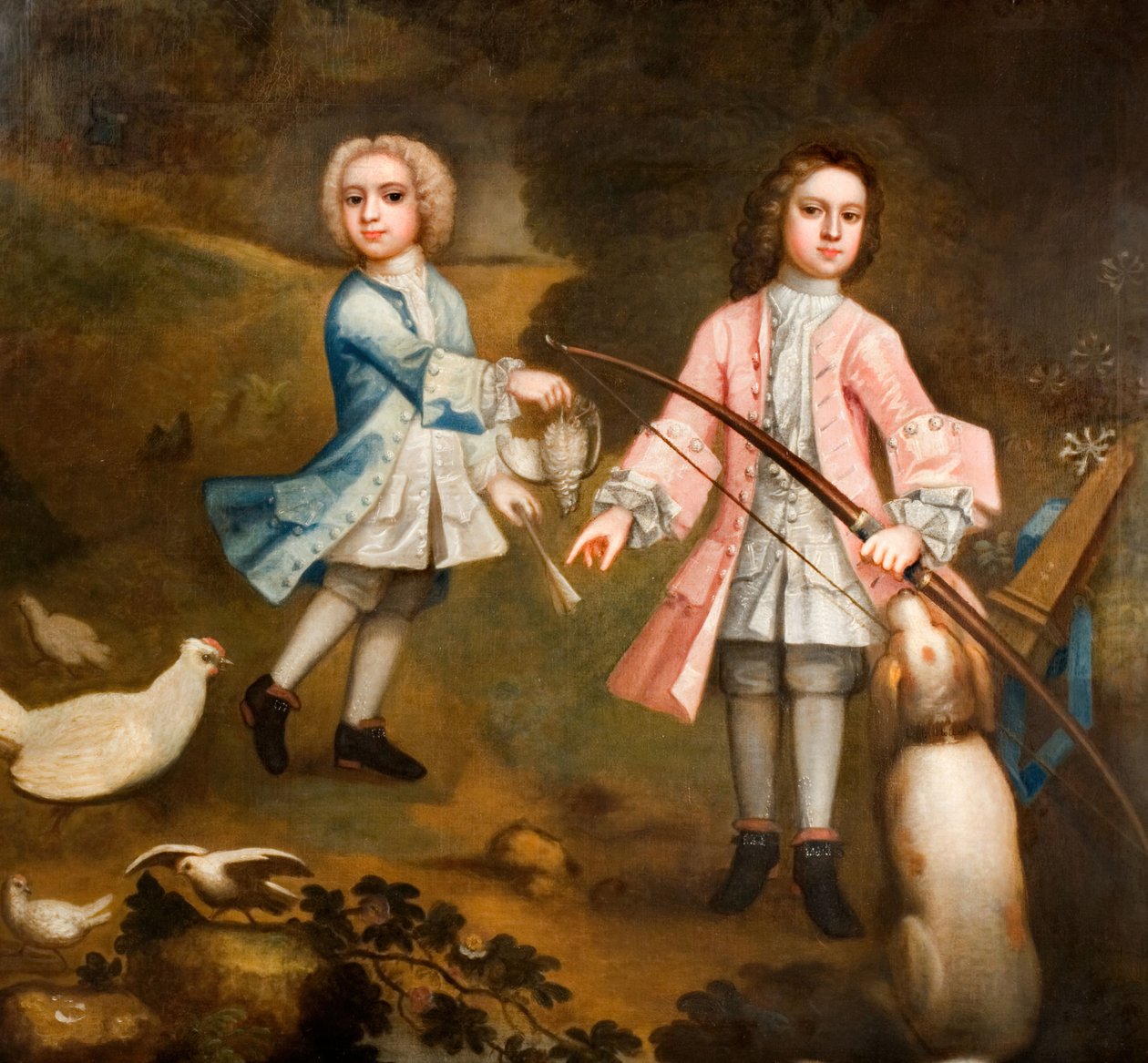 Sir Lister en Sir Charles Holte als jongens door Unbekannt