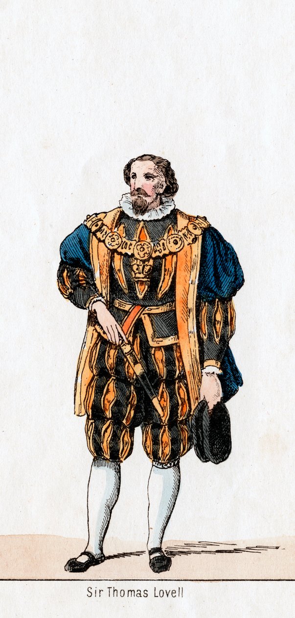 Sir Thomas Lovell, kostuumontwerp voor Shakespeares toneelstuk, Henry VIII, 19e eeuw door Unbekannt