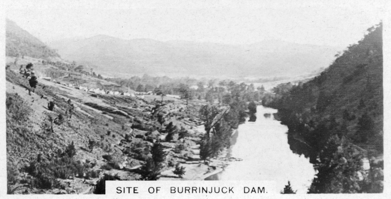 Locatie van de Burrinjuck Dam, New South Wales, Australië, 1928 door Unbekannt