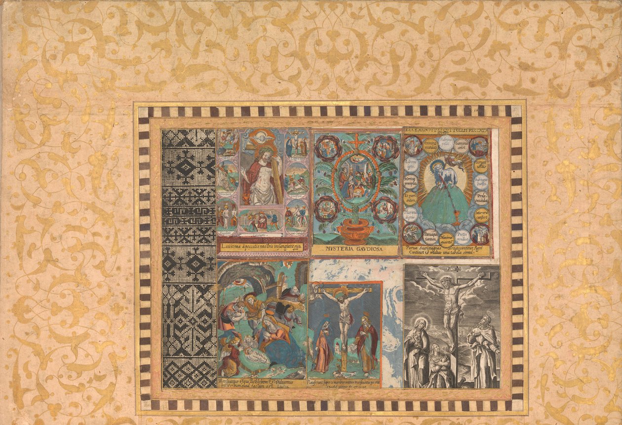 Zes devotionele scènes, folio uit het Bellini-album, ca. 1600 door Unbekannt