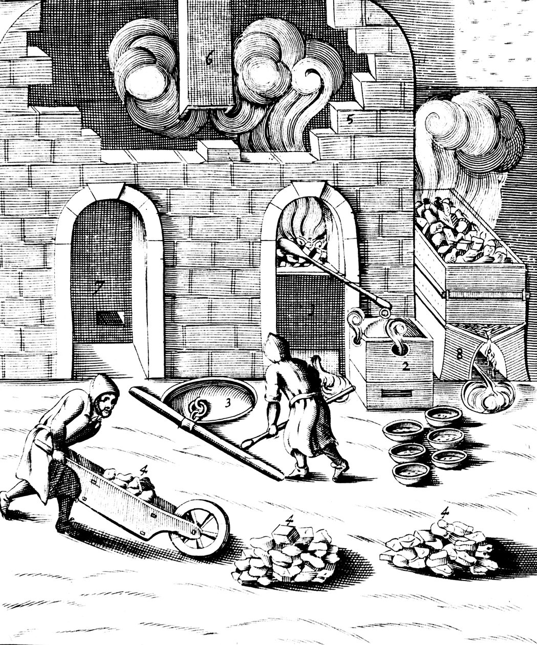 Smelten van koper, 1683 door Unbekannt