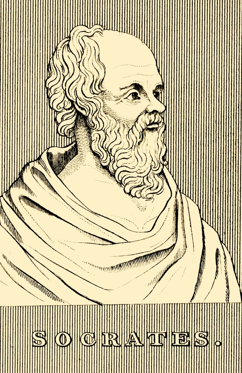 Socrates, c470-399 v.Chr., 1830 door Unbekannt