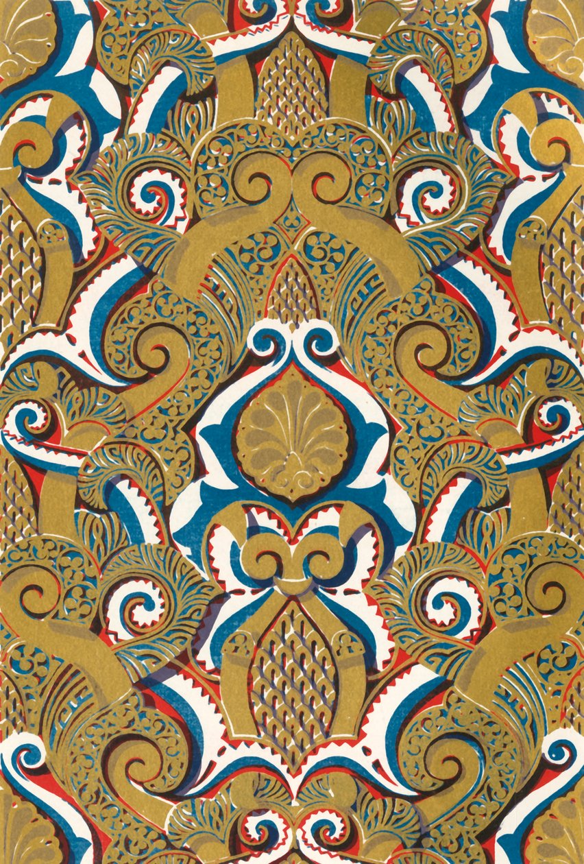 Plafond van grote boog bij de ingang van het Hof van de Visvijver, 1907 door Unbekannt