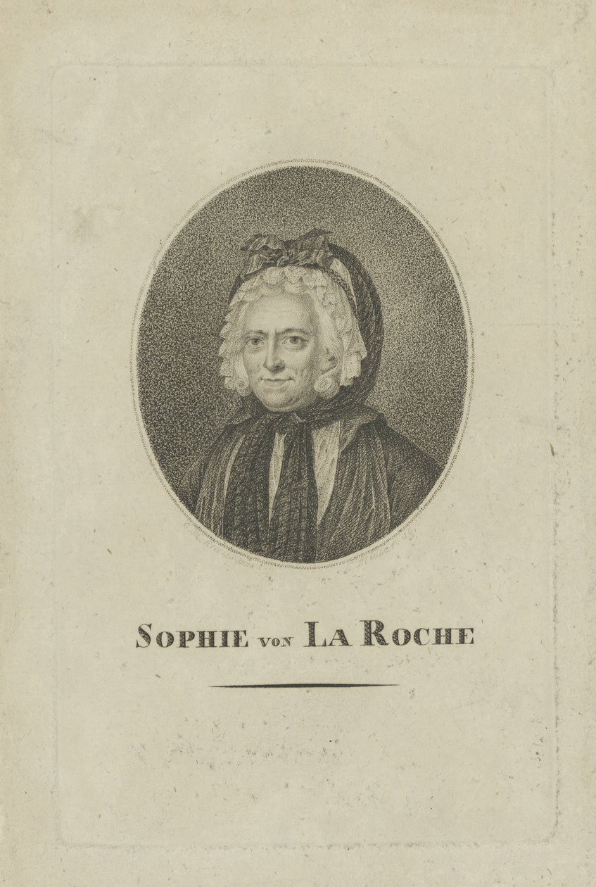 Sophie von La Roche, geboren Gutermann von Gutershofen 1730-1807 door Unbekannt