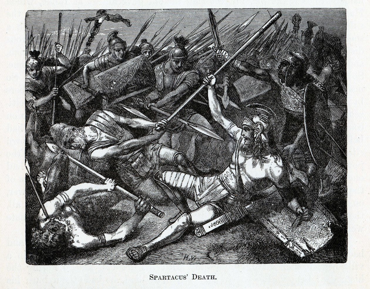 De dood van Spartacus, 1882 door Unbekannt