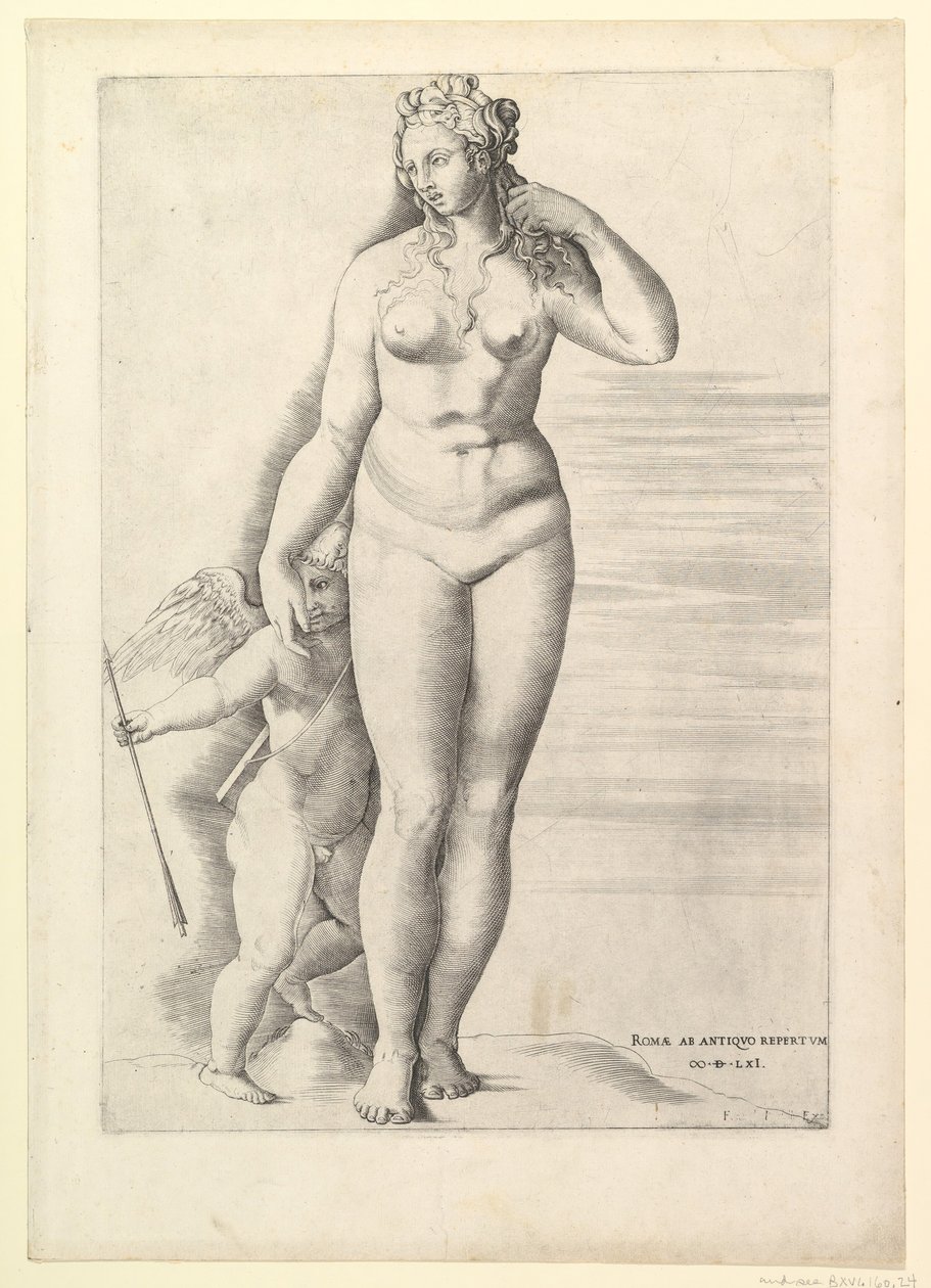 Speculum Romanae Magnificentiae: Venus en Eros door Unbekannt