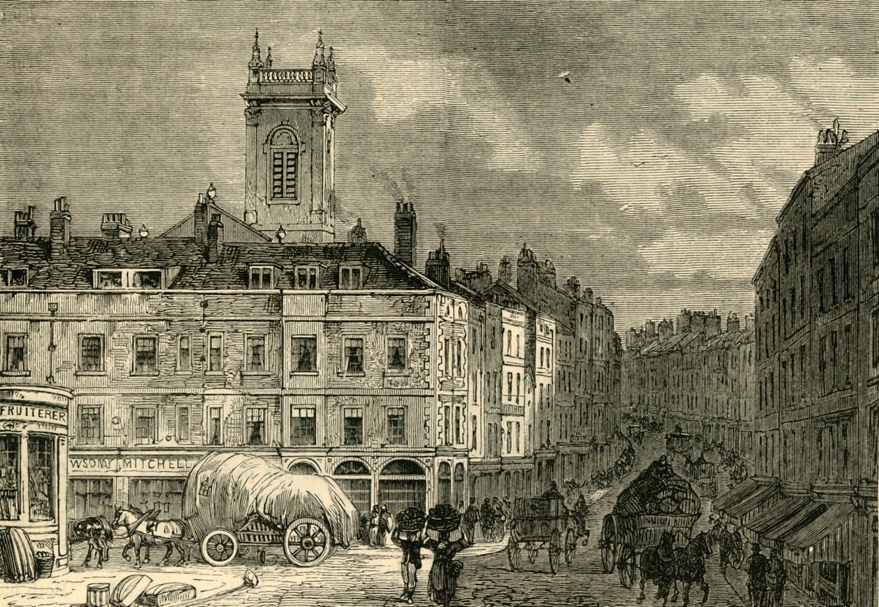 St. Andrews Kerk, vanaf Snow Hill, in 1850, ca. 1872 door Unbekannt