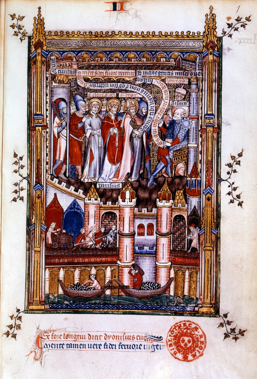 St Denis voor Sisinnius, 1317 door Unbekannt