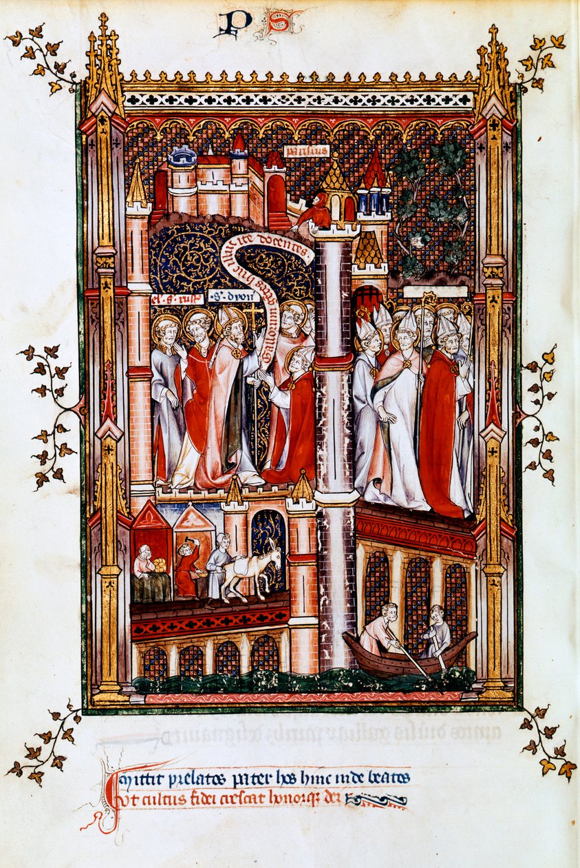St Denis stuurt missionarissen uit, 1317 door Unbekannt