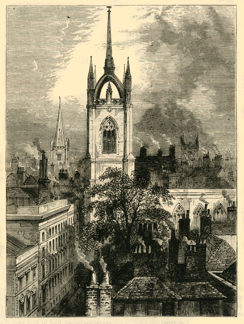 St. Dunstans-in-the-East, ca. 1872 door Unbekannt