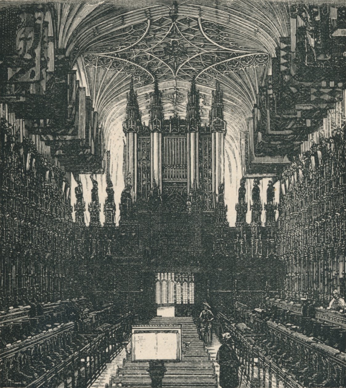 St. Georges Kapel: Het koor, kijkend naar het westen, 1895 door Unbekannt