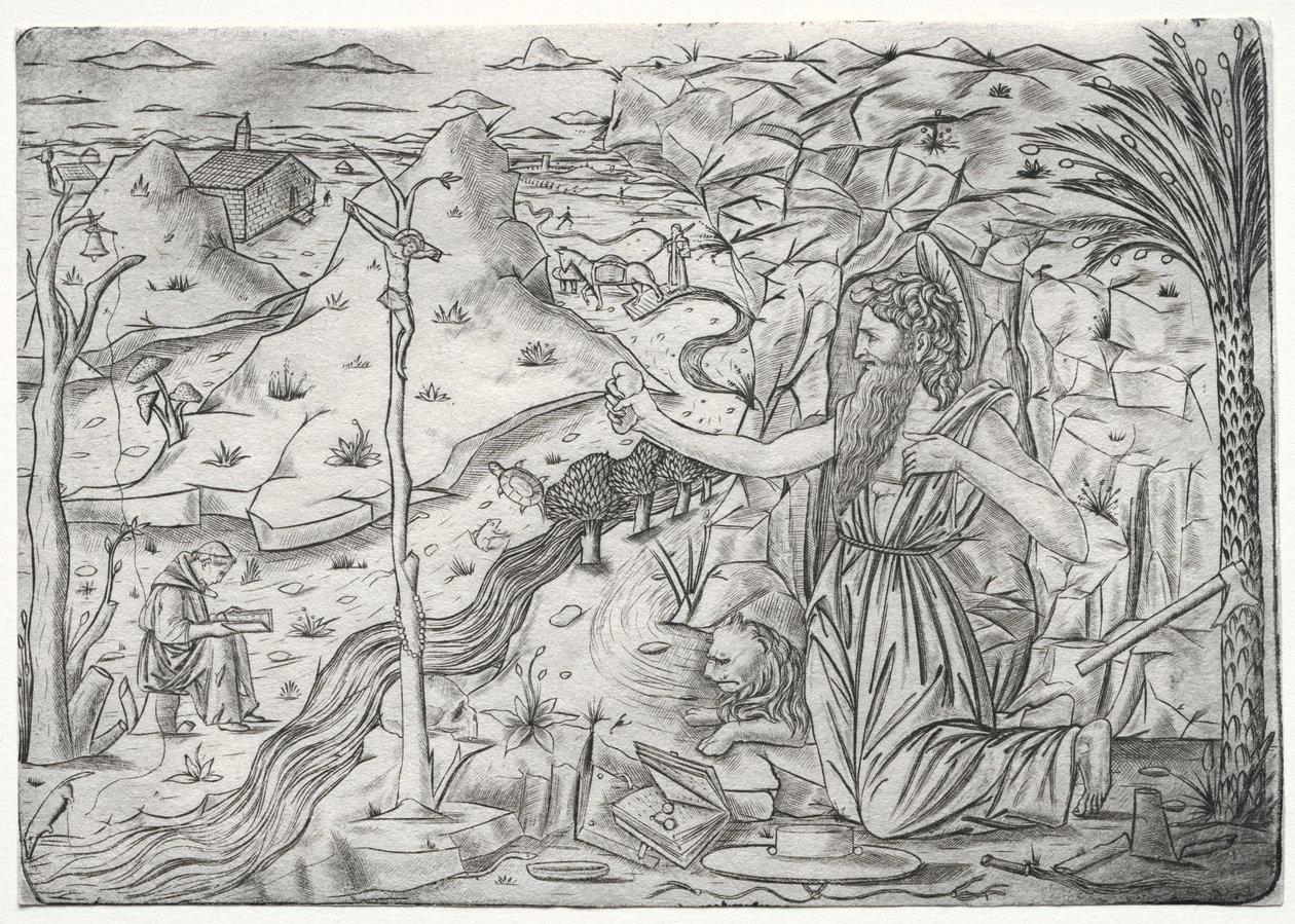 St. Hiëronymus in boetedoening, ca. 1480-1500 door Unbekannt