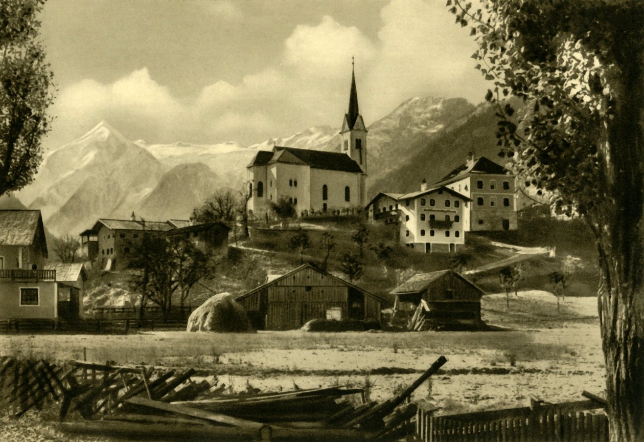 St. Margarets Kerk, Kaprun, Oostenrijk, circa 1935 door Unbekannt