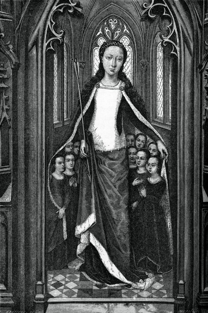 St. Ursula en de Heilige Maagden, uit het Reliekschrijn van St. Ursula door Unbekannt