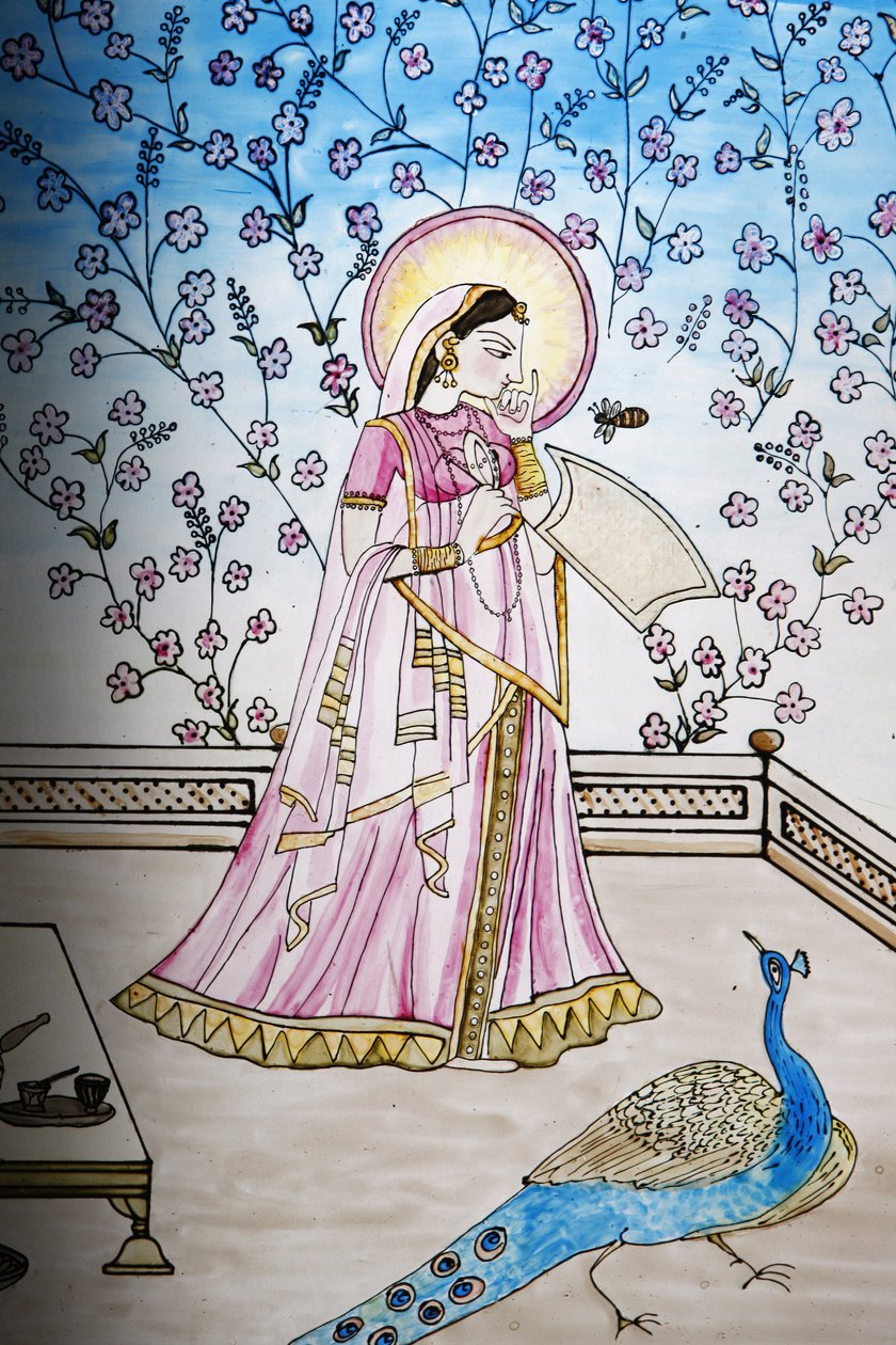 Glas-in-lood in Iskcon-tempel, Londen, Groot-Brittannië door Unbekannt