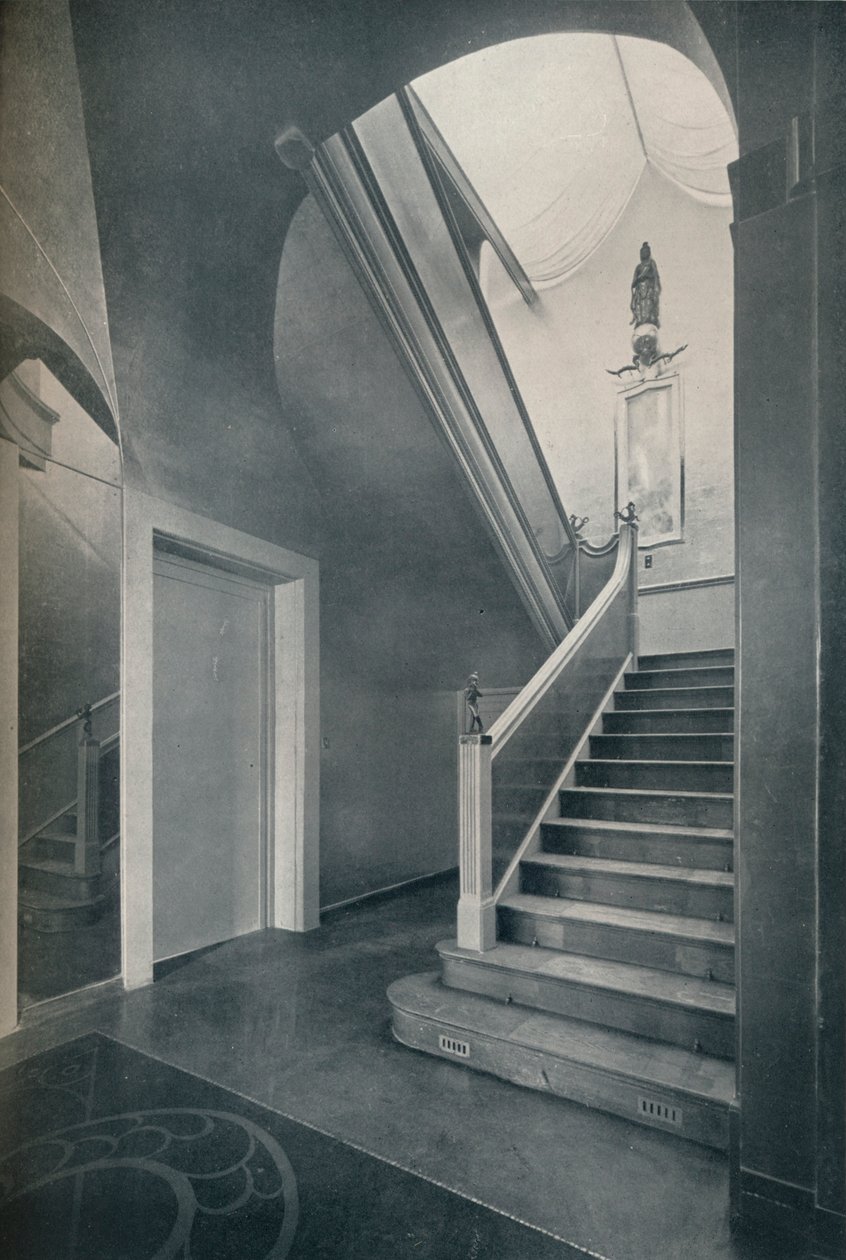 Trap en hal van Finella door architect Raymond McGrath 1903-1977, 1930 door Unbekannt
