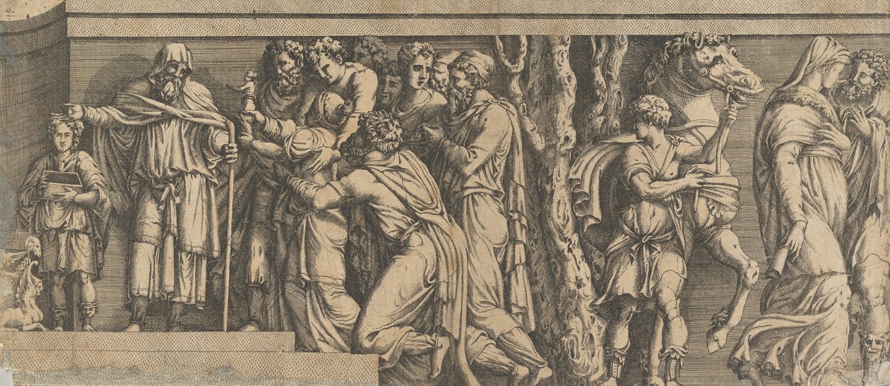 Standbeeld van Niobe en haar aanbidders, met Apollo en Diana en andere figuren, 1543-47 door Unbekannt