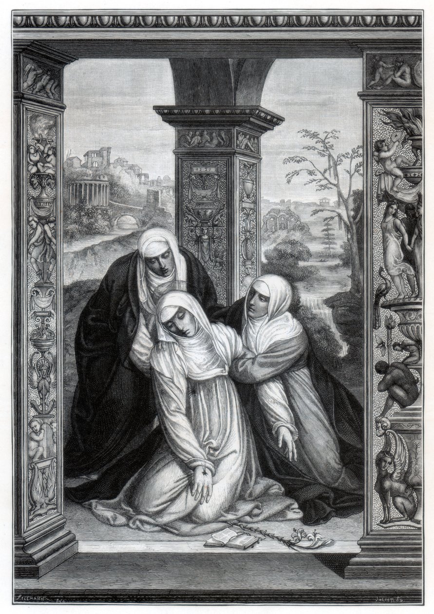 Stigmatisatie van Sint Catharina van Siena, 1870 door Unbekannt