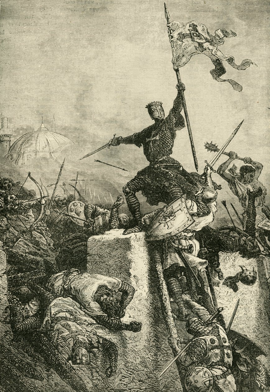 Bestorming van Constantinopel door Boudewijn, Graaf van Vlaanderen door Unbekannt