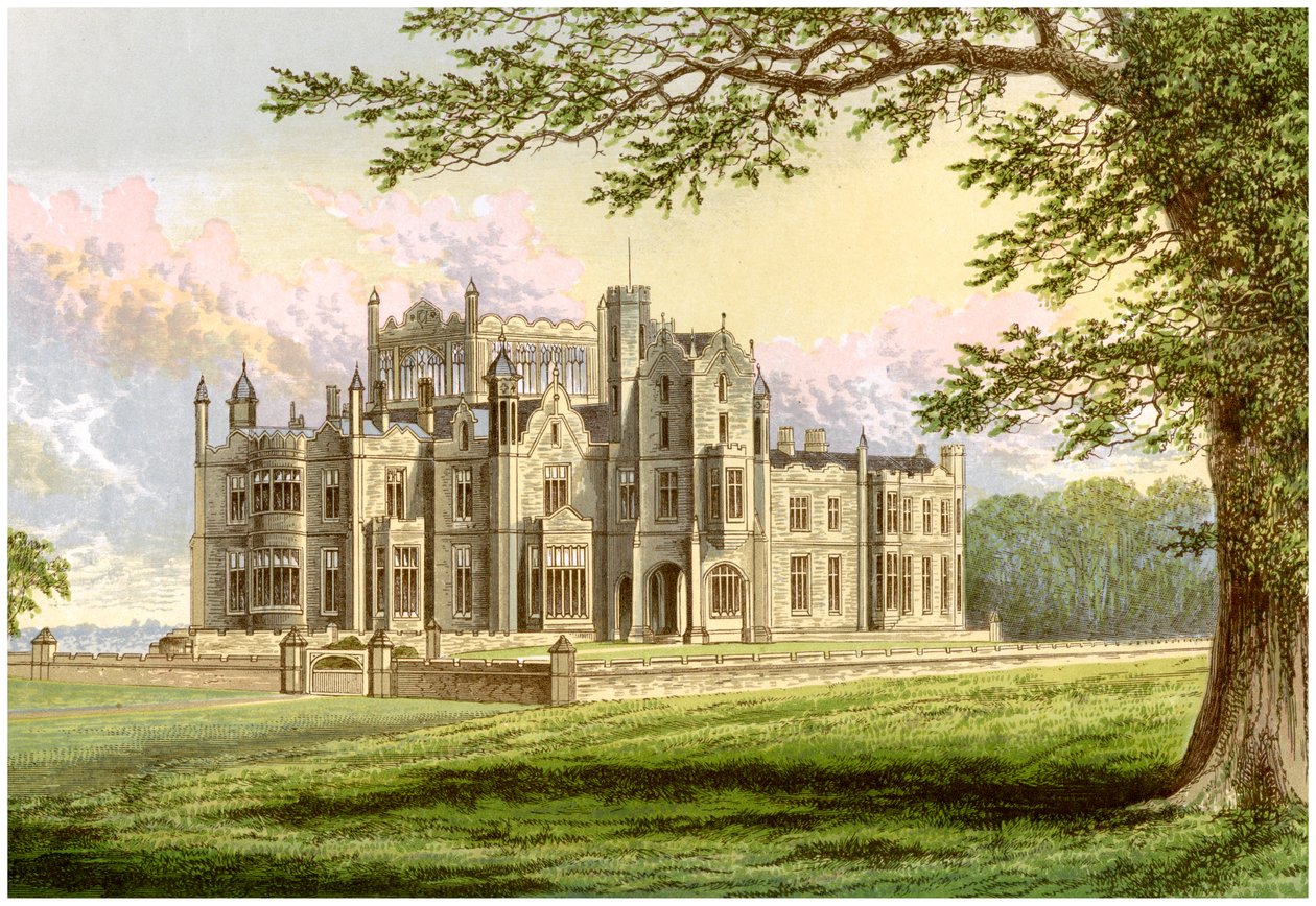 Stourton, Yorkshire, huis van Lord Stourton, c1880 door Unbekannt