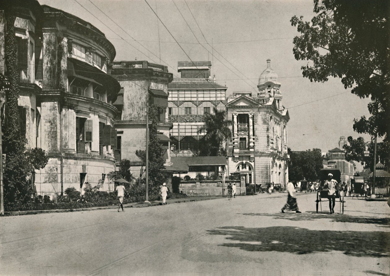 Strand Road, Rangoon. - Postkantoor, Imperial Bank of India. Douanehuis in de verte, 1900 door Unbekannt