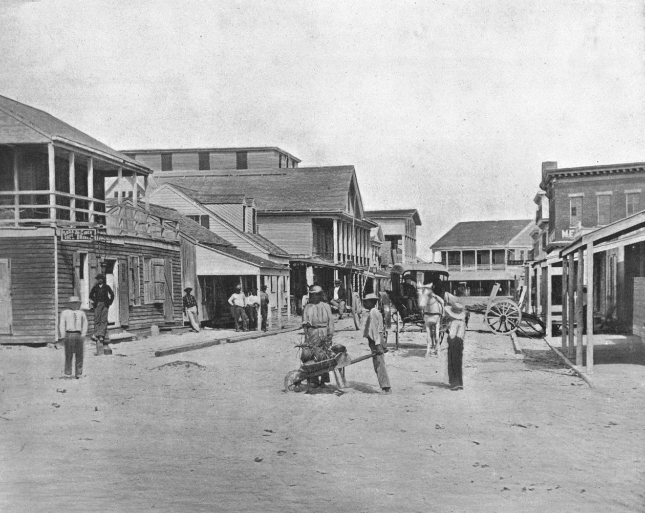 Straat in Key West, Florida, VS, ca. 1900 door Unbekannt
