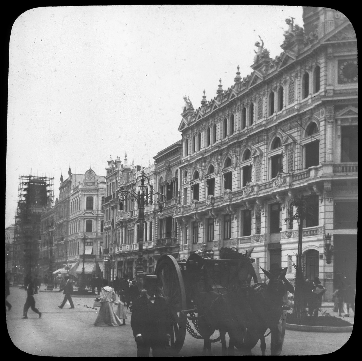 Straatscène, Rio de Janeiro, Brazilië, eind 19e of begin 20e eeuw door Unbekannt