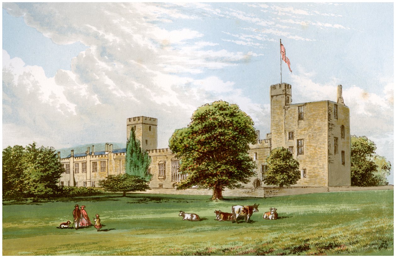 Sudeley Castle, Gloucestershire, huis van de familie Dent, ca. 1880 door Unbekannt