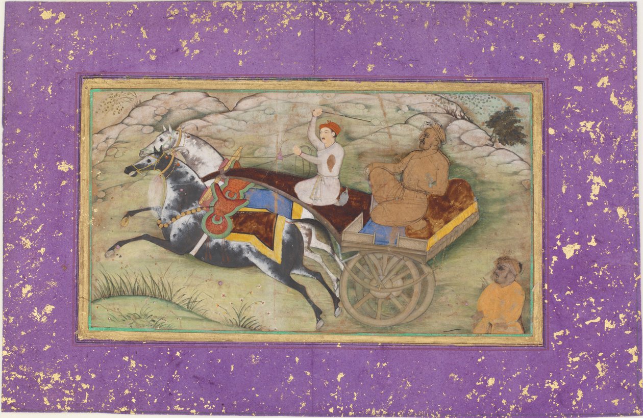 Sultan Salim in een Koets, ca. 1603 door Unbekannt