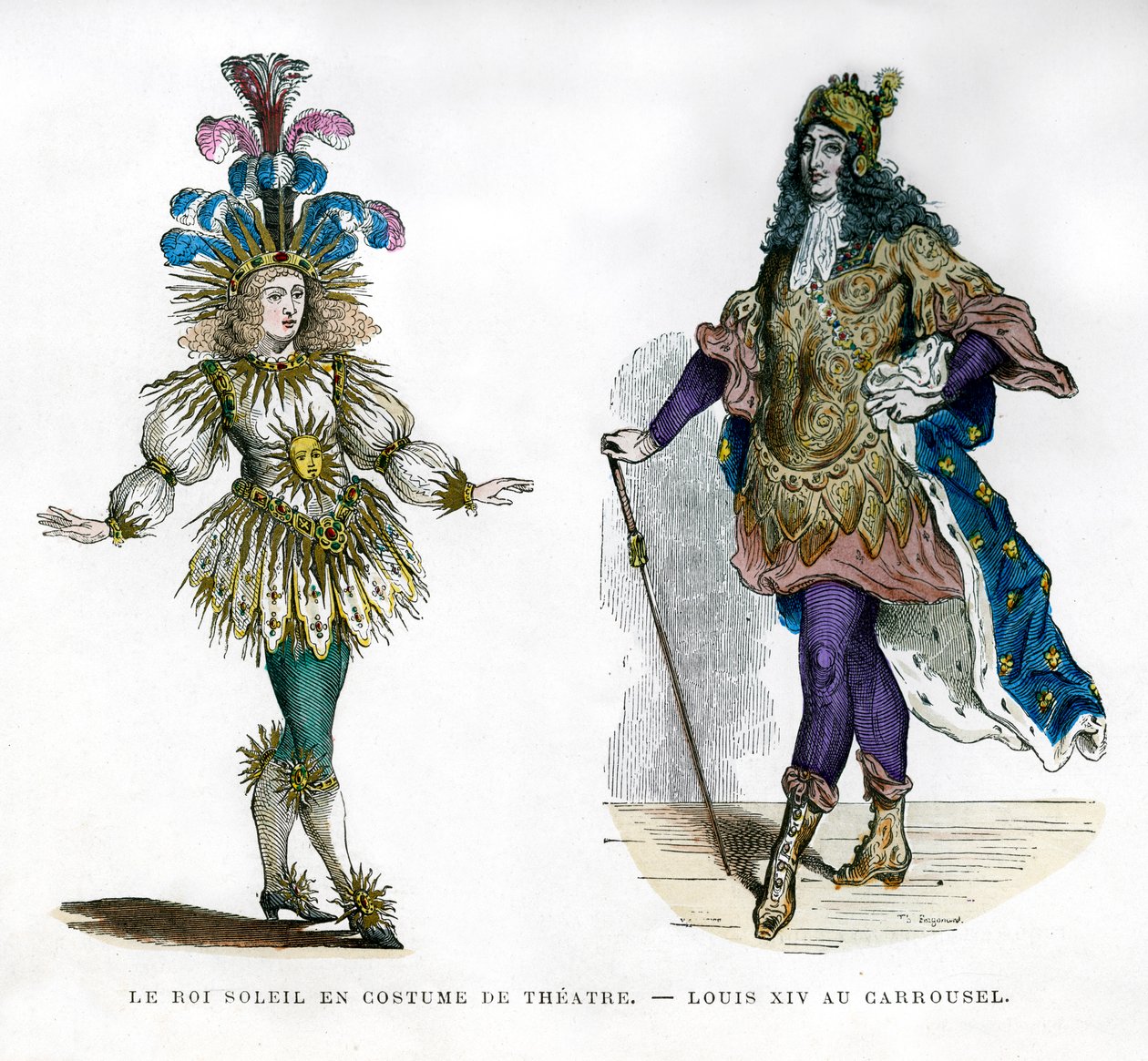 Zonnekoning theaterkostuum, en koning Lodewijk XIV van Frankrijk, 1882-1884 door Unbekannt