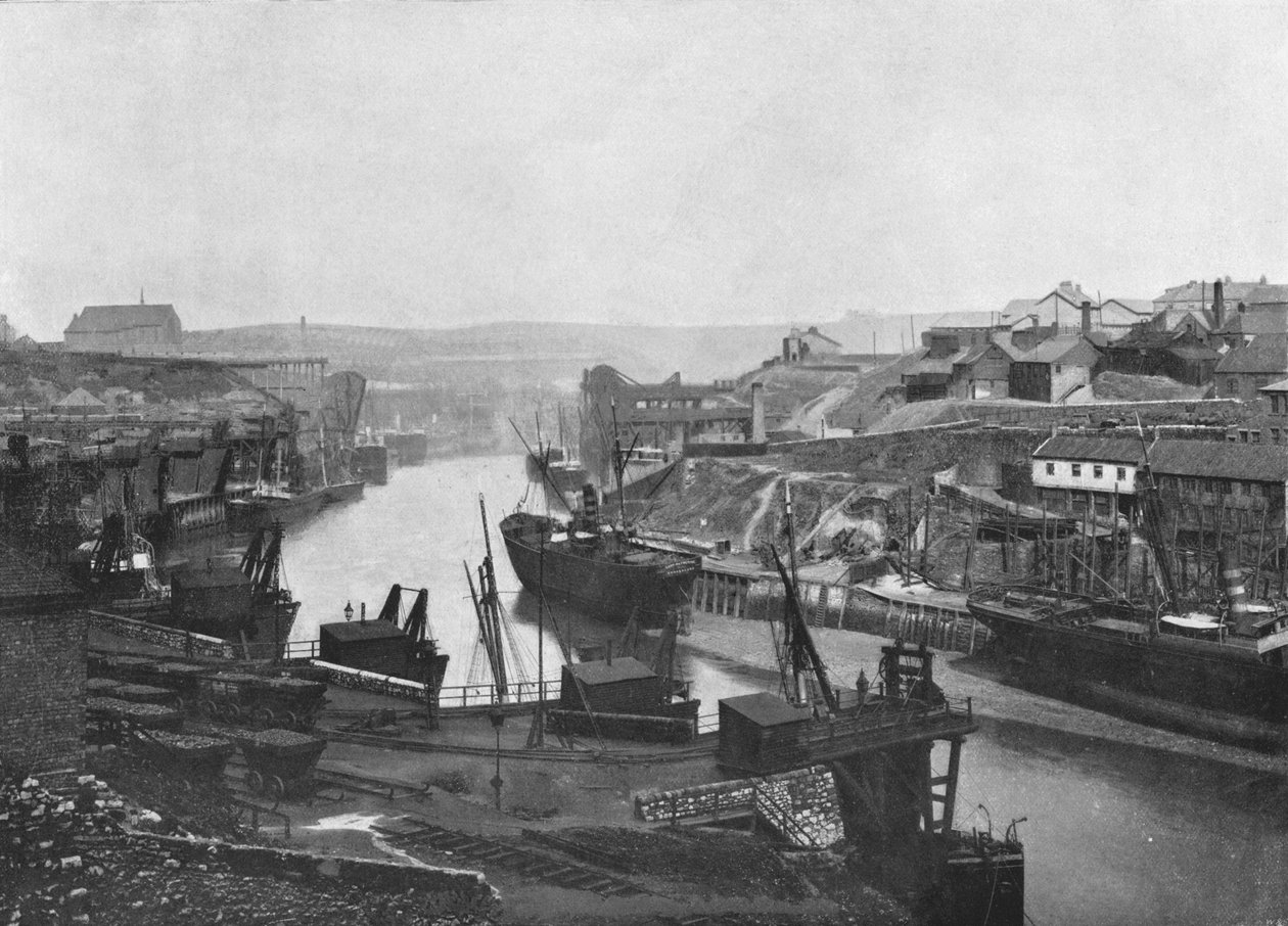 Sunderland - Uitzicht op de rivier vanaf de brug door Unbekannt