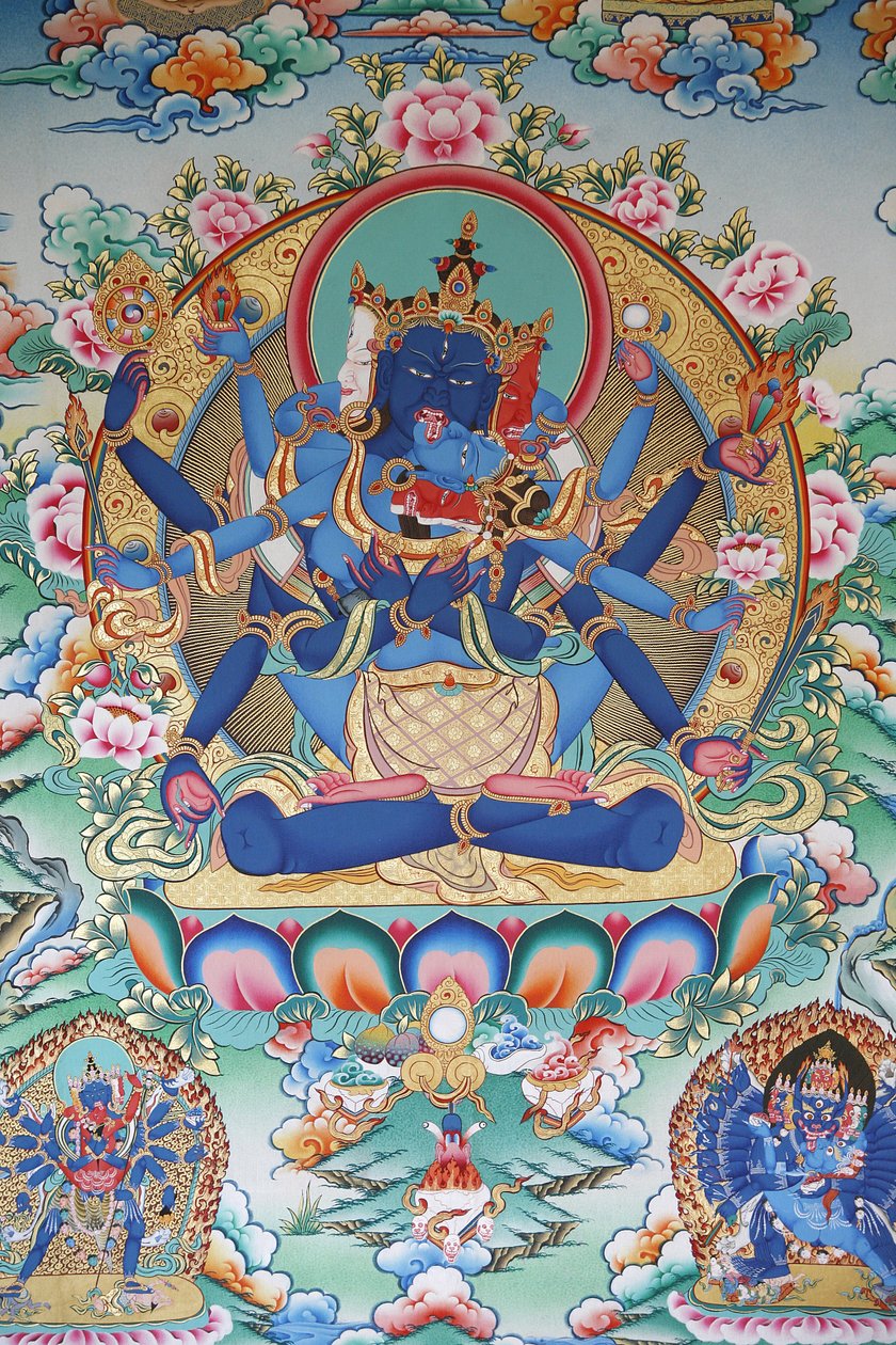 Tantrisme: Tibetaanse tantrische godin. Kopan-klooster, Kathmandu, Nepal door Unbekannt