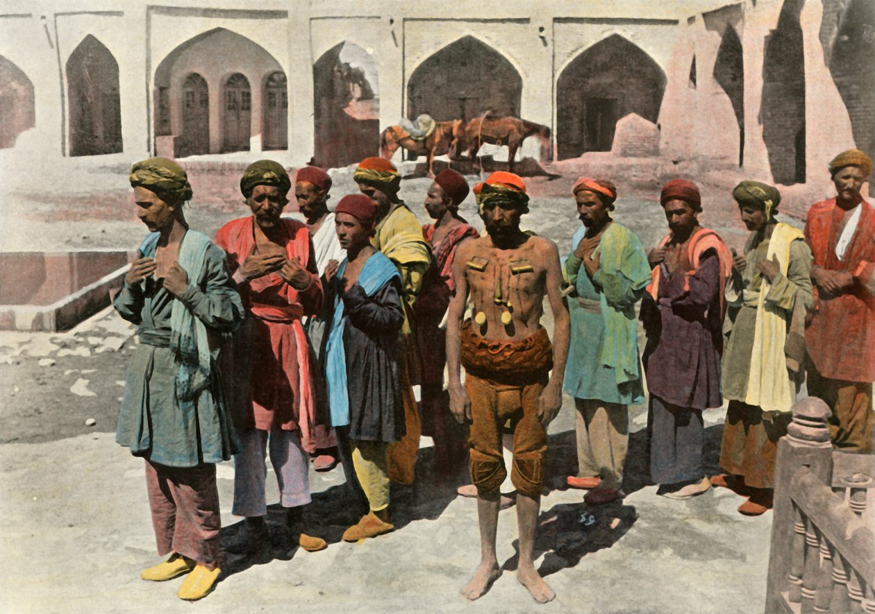 Teheran. Processie van Dervish Martelaren, 1900 door Unbekannt