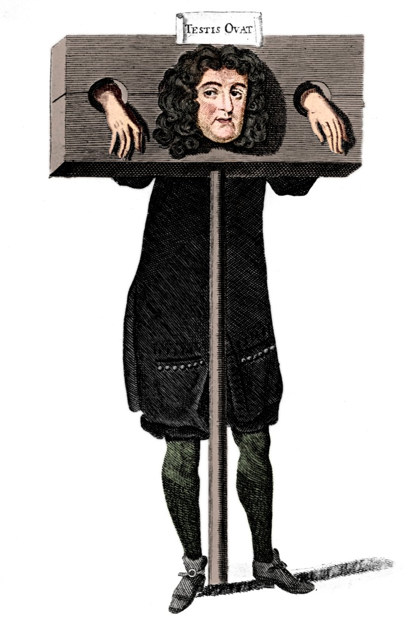Testis Ovat, Titus Oates in de schandpaal, 17e eeuw c1905 door Unbekannt