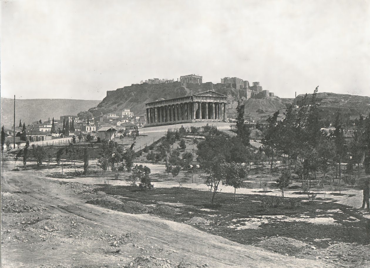 De Agora en Akropolis, Athene, Griekenland, 1895 door Unbekannt